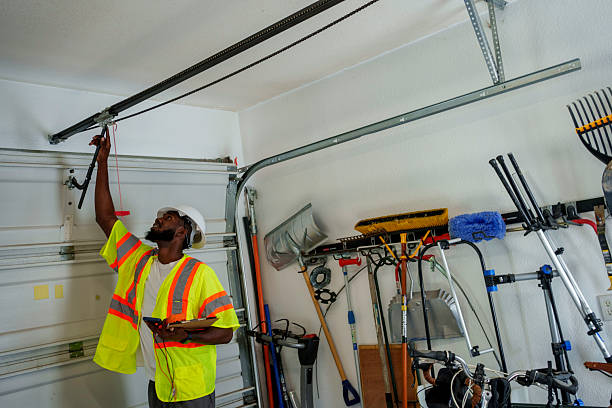 Professional Garage Door Panel Replacement technician working in Parmer County County, TX